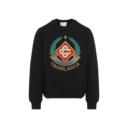 Casablanca Casa Crest Embroidered Sweatshirt Black Felpe