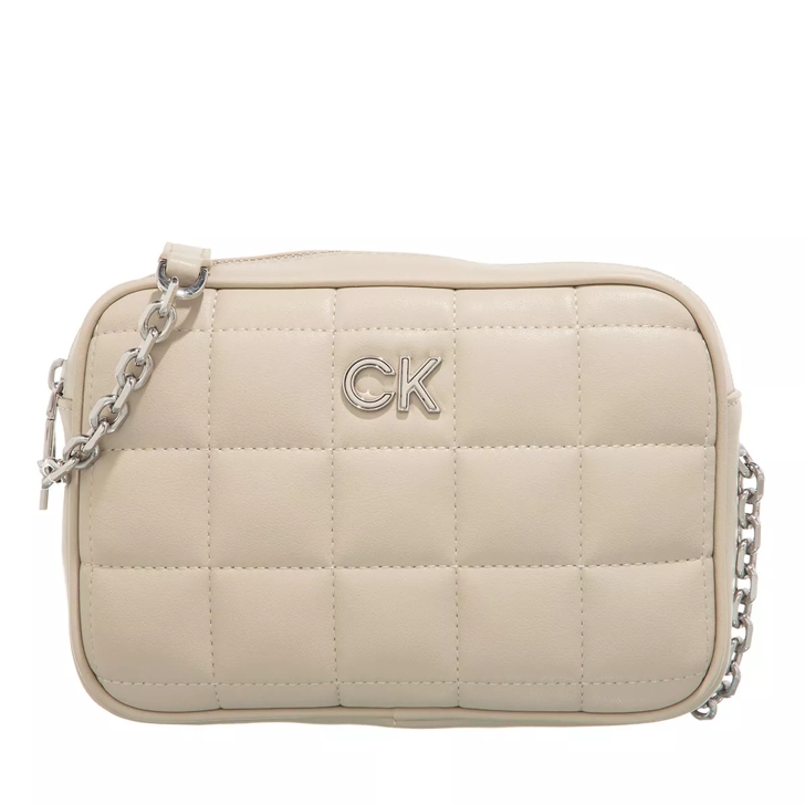 Calvin Klein Re-Lock Quilt Camera Bag Stoney Beige