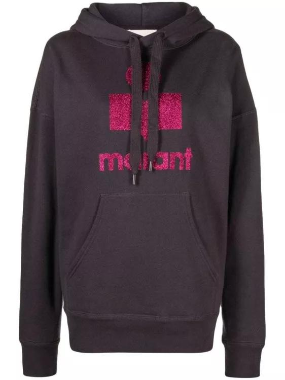 Etoile Isabel Marant - Mansell Logo-Print Hoodie - Größe 36 - black