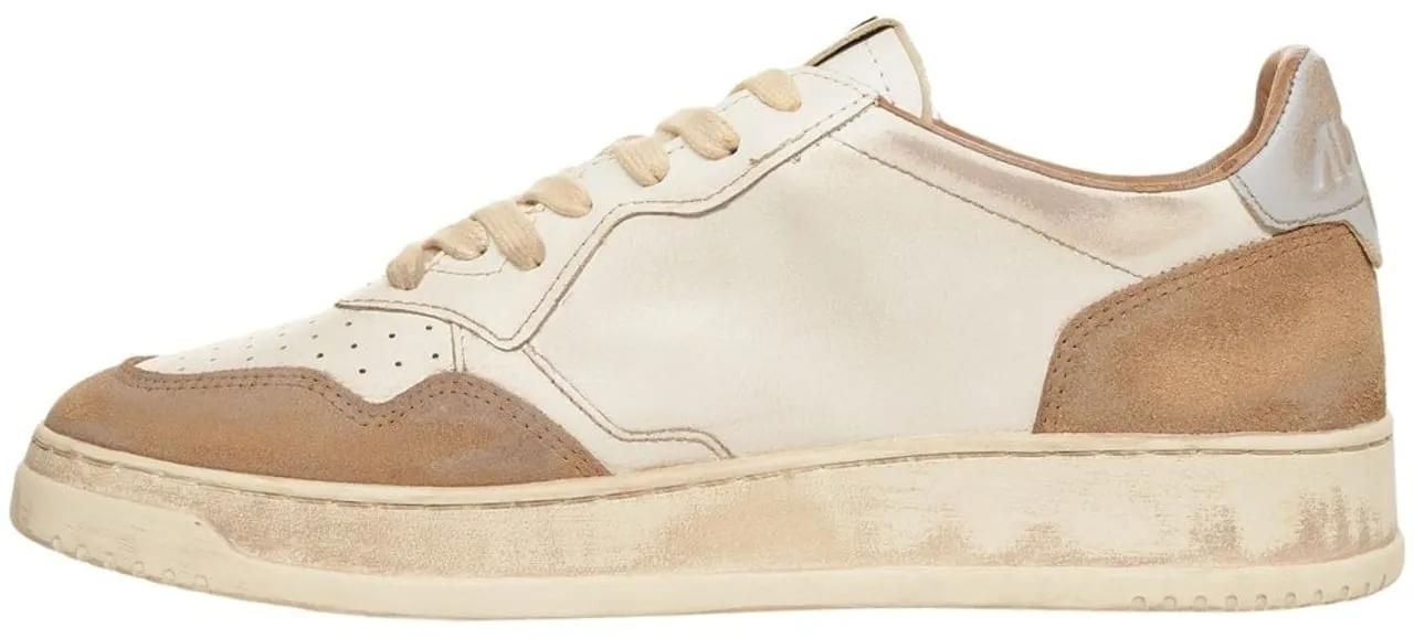 Thumbnail - Autry Low-Top Sneaker - Cognac Leather And Suede Low-Top Sneakers - Gr. 42 (EU) - in Beige - für Damen