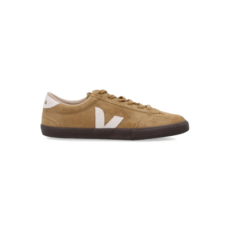 Veja Low-Top-Sneaker Volley Tent Brown And White Suede Sneakers Brown