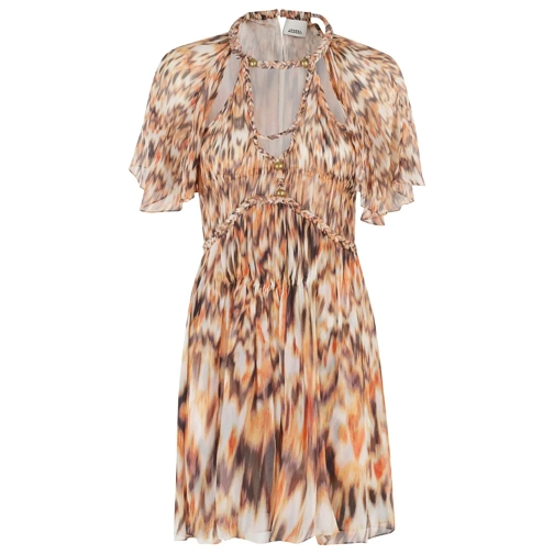 Isabel Marant Mini-Kleider Randalia Mini Dress With Braided Neckline Multicolor