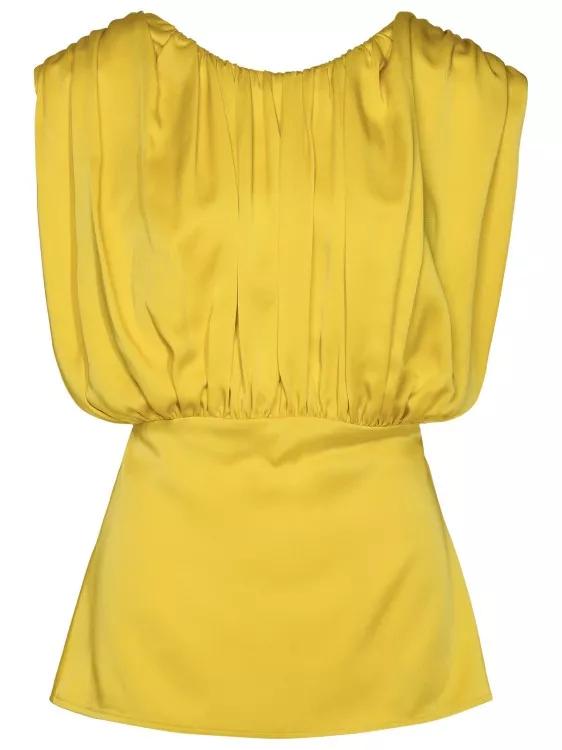 Jil Sander - Mustard Acetate Blend Blouse - Größe 36 - yellow