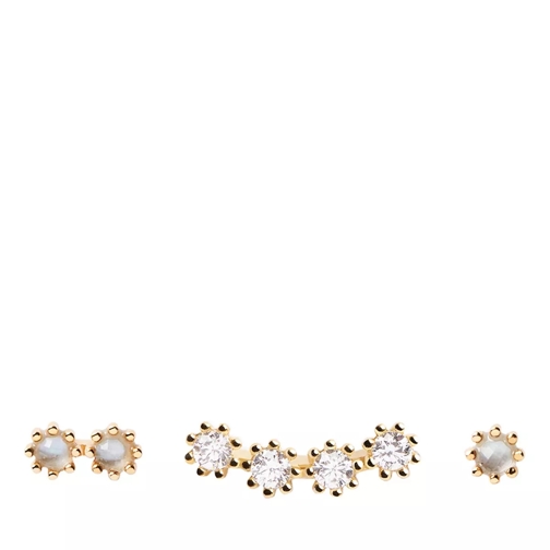 PDPAOLA Ocean Earrings Set Gold Orecchini a bottone