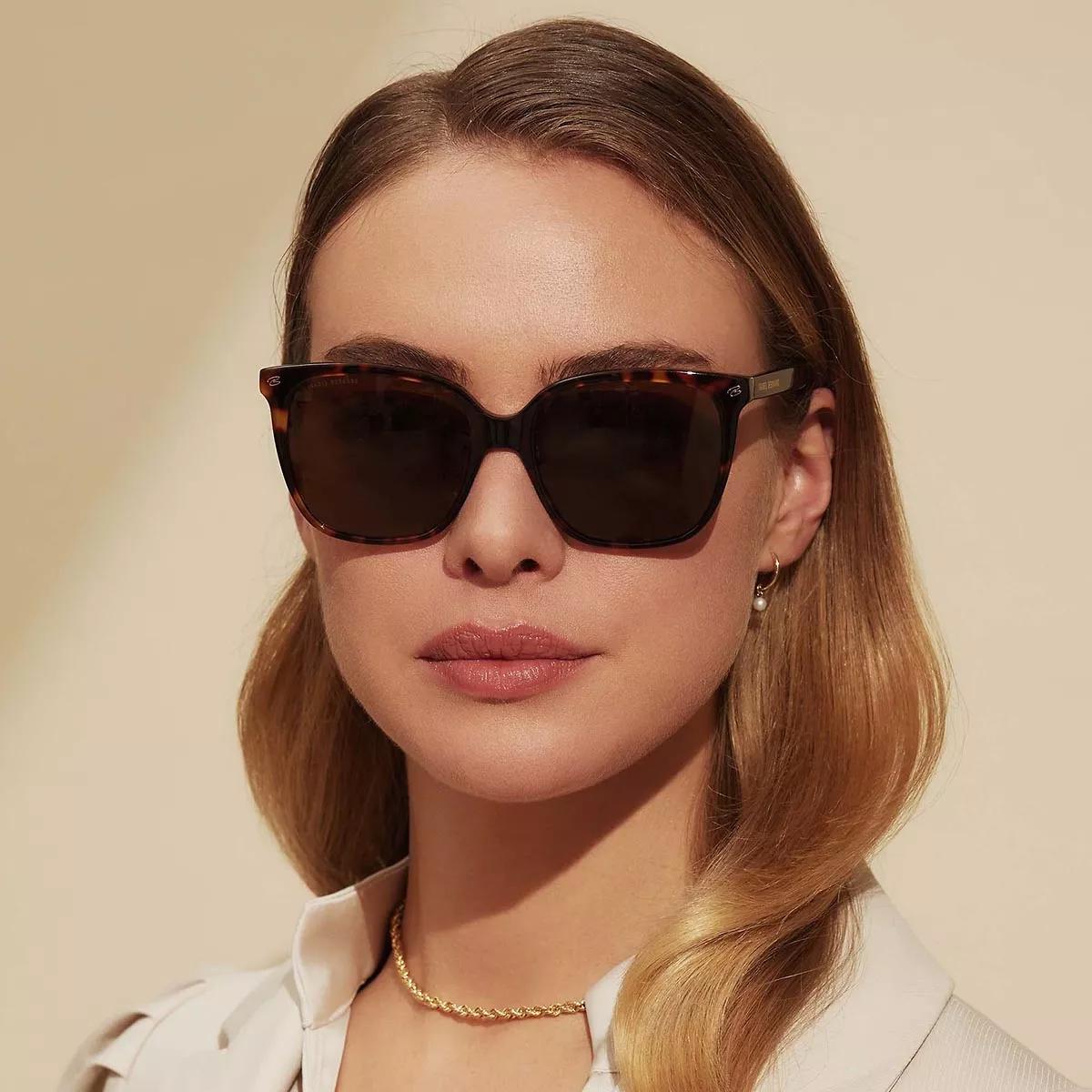 Thumbnail - Isabel Bernard Sonnenbrille - La Villette Raison square sunglasses with brown le - Gr. unisize - in Braun - für Damen