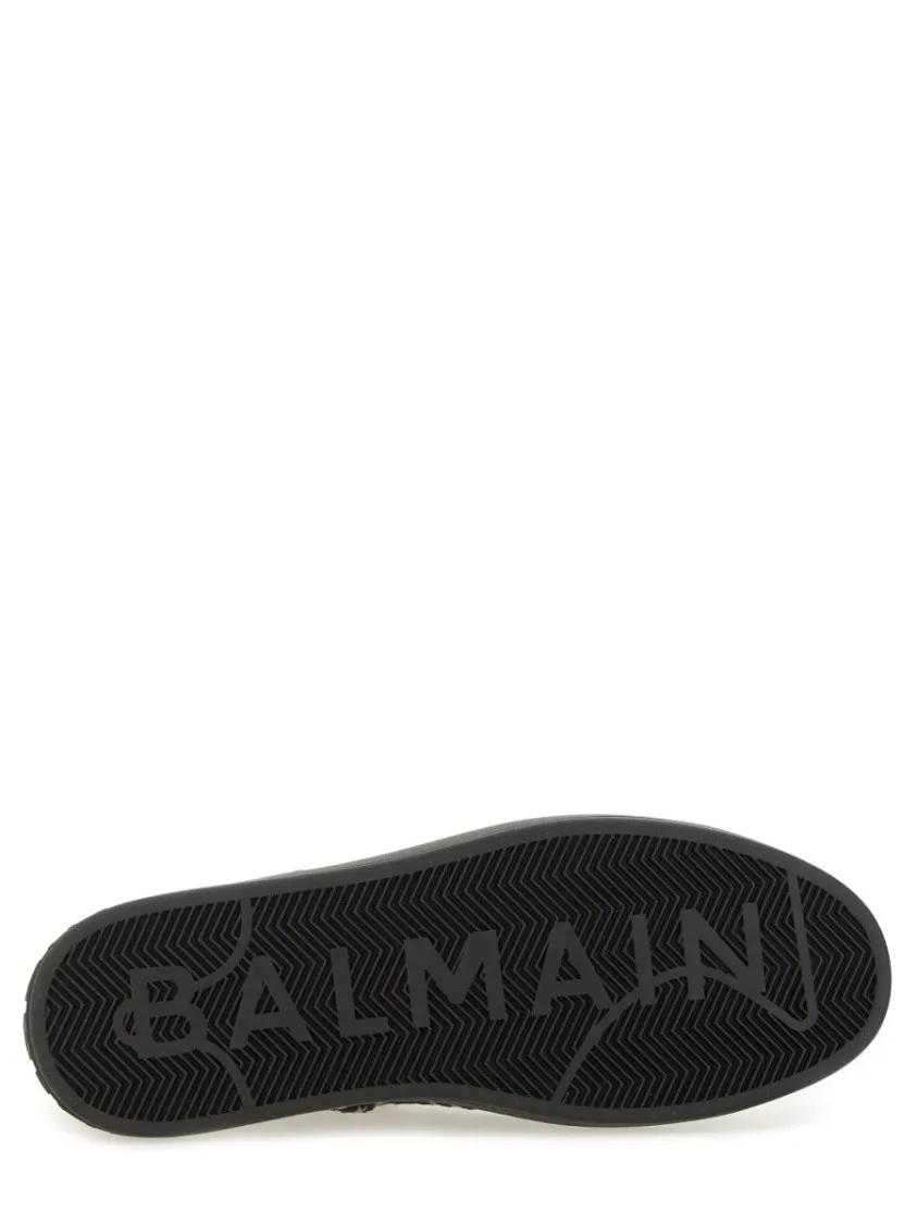 Thumbnail - Balmain Low-Top Sneaker - Jacquard "B-Court" Sneakers - Gr. 45 (EU) - in Schwarz - für Damen