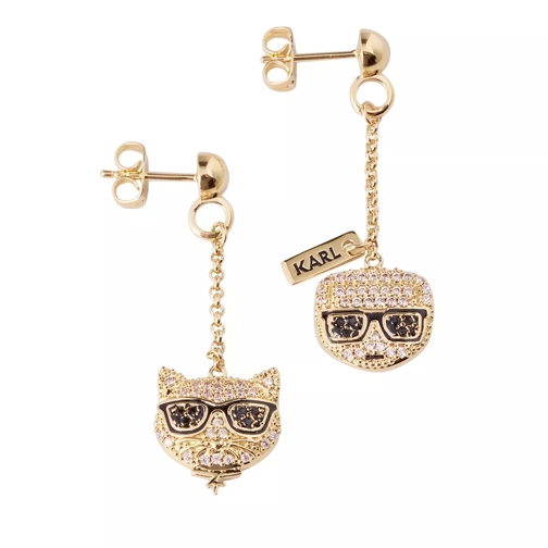 Karl Lagerfeld K/Ikonik Pave K&C Earrings A780 Gold Ohrhänger