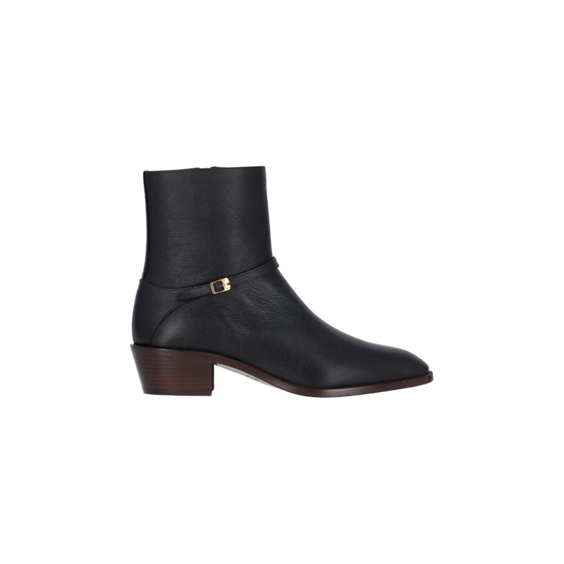Valentino Garavani Stiefel Pat' Leather Ankle Boots – Black Black
