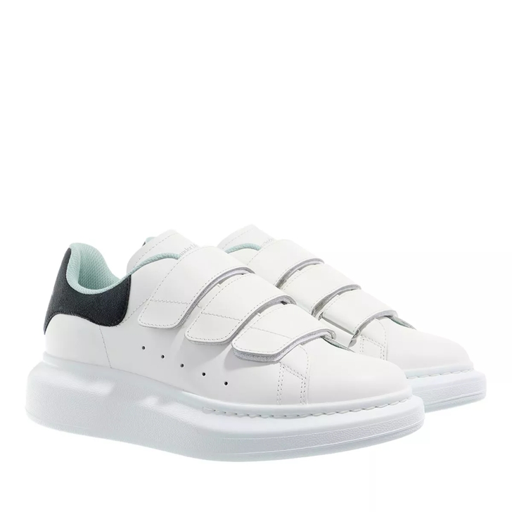 Alexander McQueen Strap Sneakers Leather White Antracite Low Top Sneaker