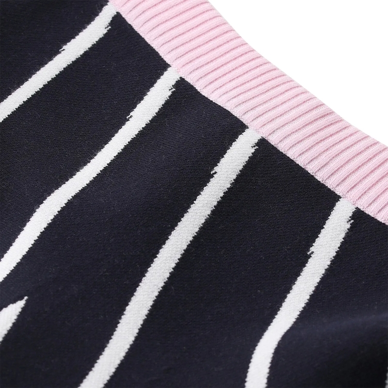MSGM Minijupe Minirock mit Streifendesign dunkelblau(Image 3)
