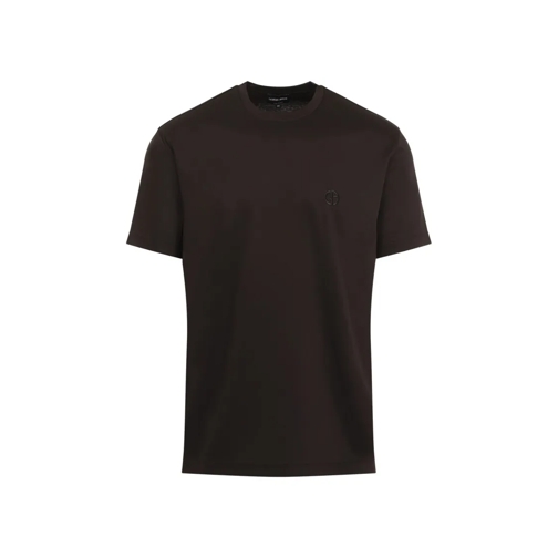 Giorgio Armani Cotton T-Shirt Brown T-Shirts