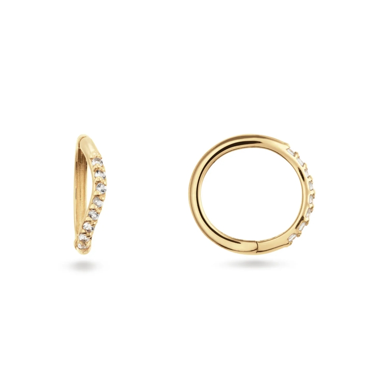 Jackie Gold Créoles Rivièra 585 Gold Ohrringe Gold