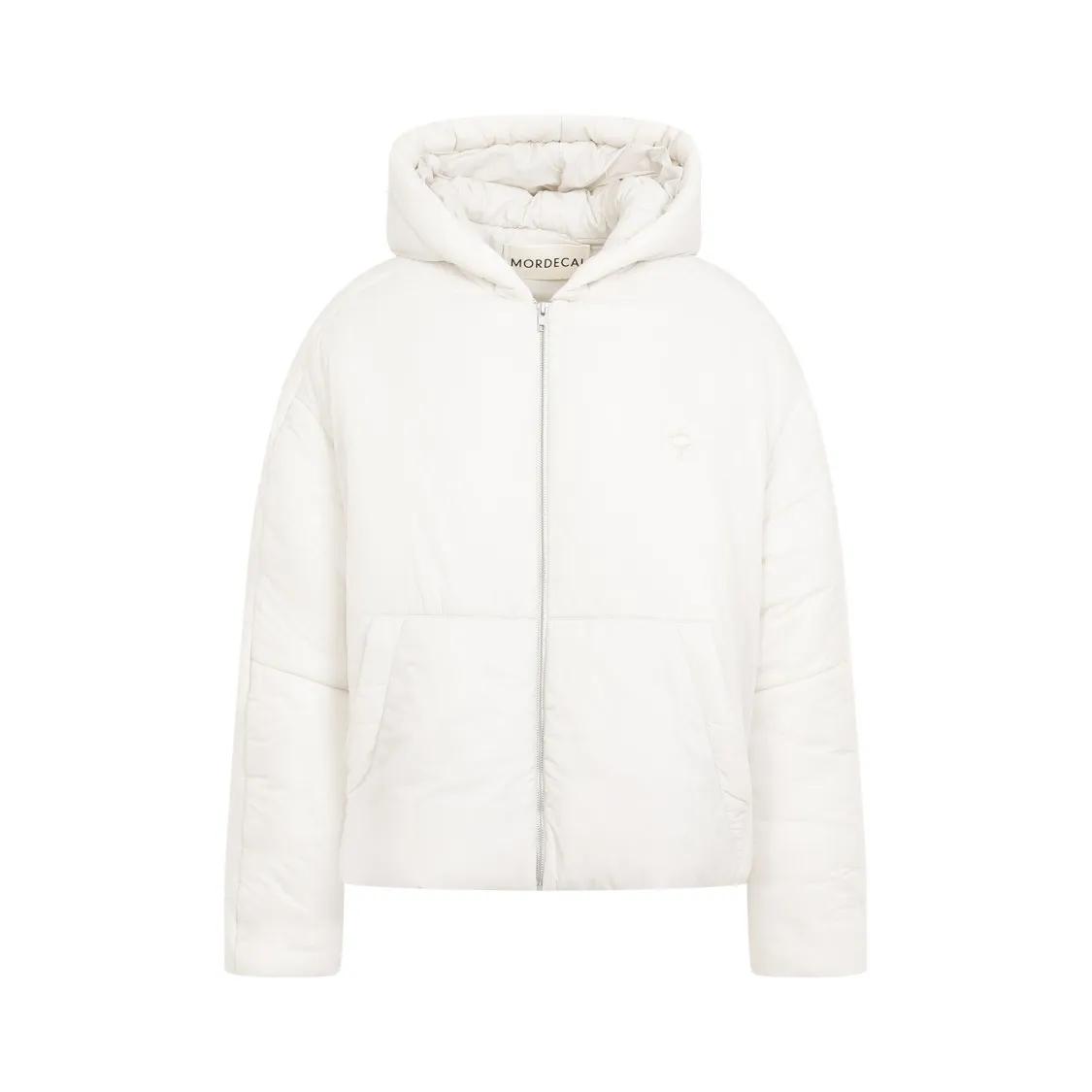 Mordecai - Padded Hooded Nylon Jacket - Größe L - beige