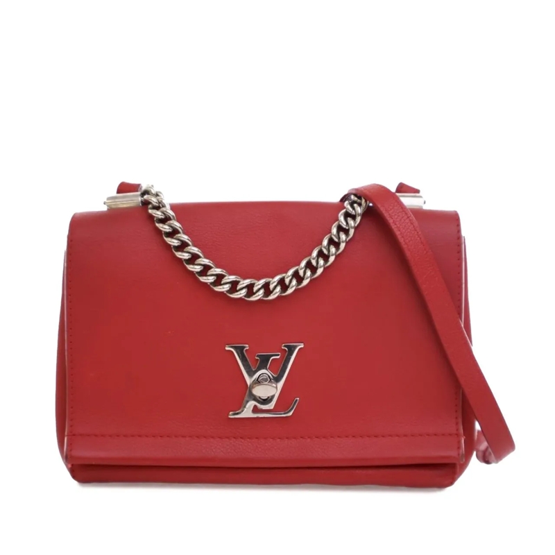 Louis Vuitton Sac à bandoulière Leather Lockme II BB rot