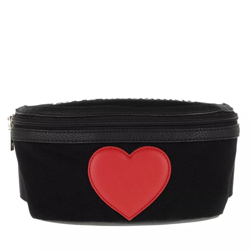 Love Moschino Canvas+Pebble Pu Belt Bag Nero Sac à bandoulière