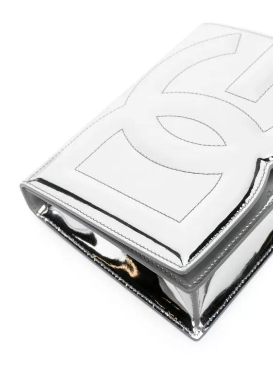 Dolce&Gabbana Shoppers Logo Shoulder Bag in zilver