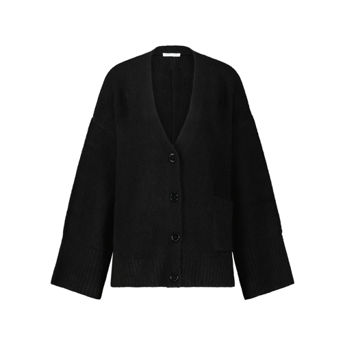 Patrizia Pepe Strickjacke Oversized Cardigan mit Wolle Schwarz