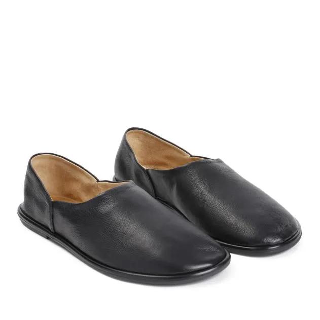 The Row Loafers & Ballerinas - Black Vegetable Grained Leather Canal Slip-On Slip - Gr. 41 (EU) - in Schwarz - für Damen