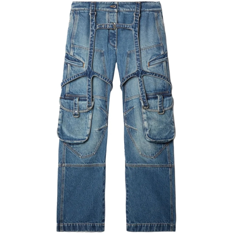 Off-White Jeans mit geradem Bein Jeans Blue blau