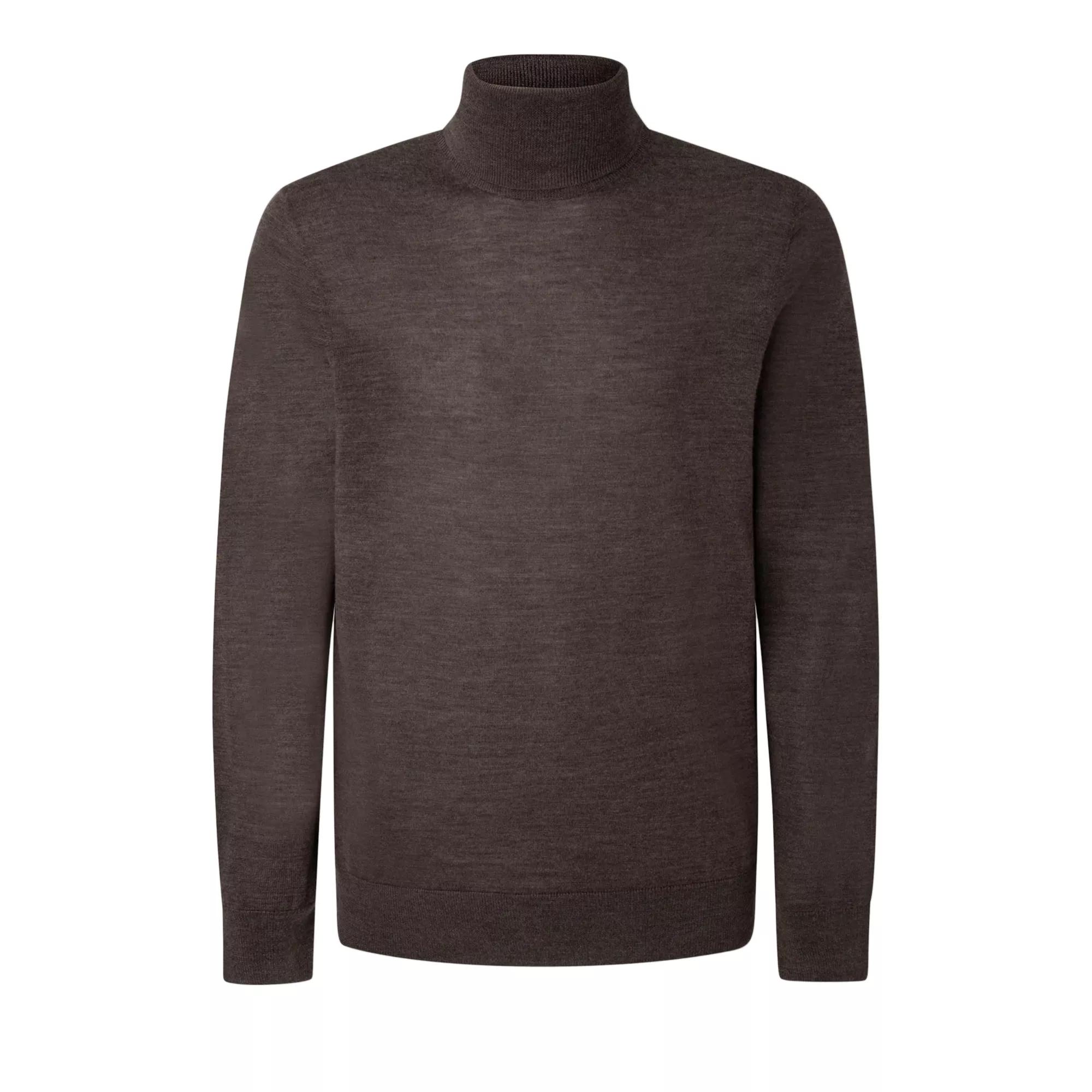 Hackett - MERINO SILK ROLL NECK - Größe XL - braun