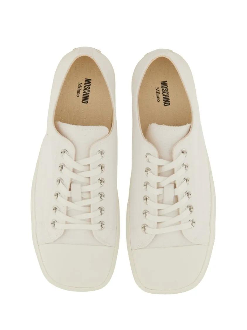 Thumbnail - Moschino Low-Top Sneaker - "Edge" Sneaker - Gr. 42 (EU) - in Weiß - für Damen