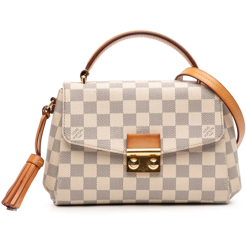 Louis Vuitton Schultertasche Damier Azur Croisette weiß
