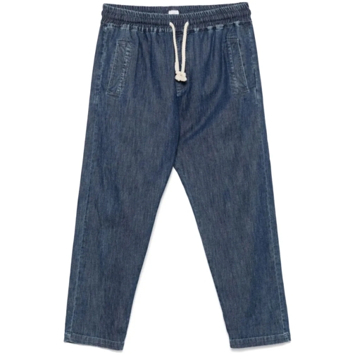 Eleventy Jeans Indigo Blue Tapered Trousers Blue