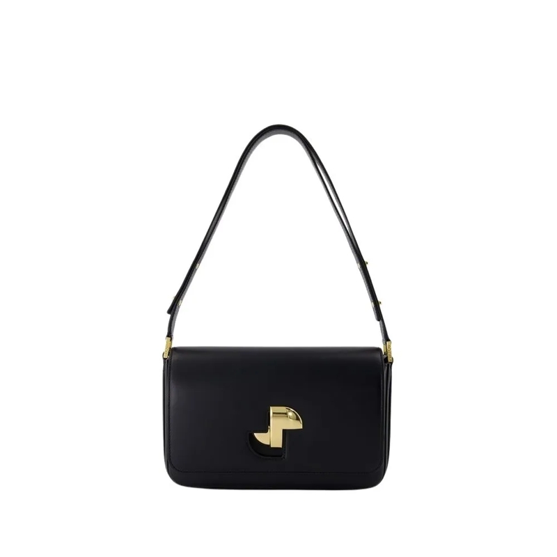 Patou Schultertasche Jp Classic Shoulder Bag - Leather - Black Black