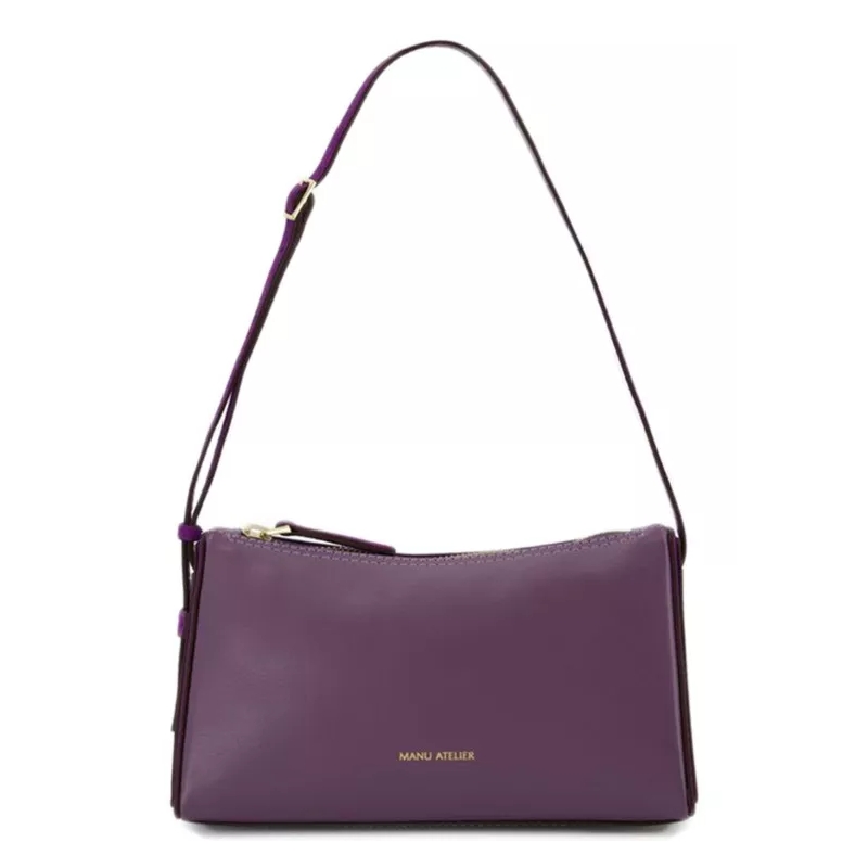 Manu Atelier Hobo Bag Mini Prism Hobo Bag  - Steel/Purple - Leather Grey