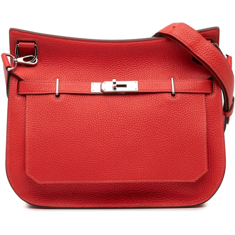 Hermès Schultertasche Clemence Jypsiere 28 rot