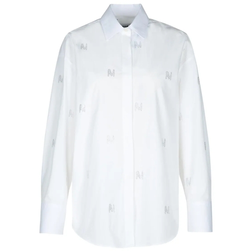 MSGM White Cotton Shirt White Camicie