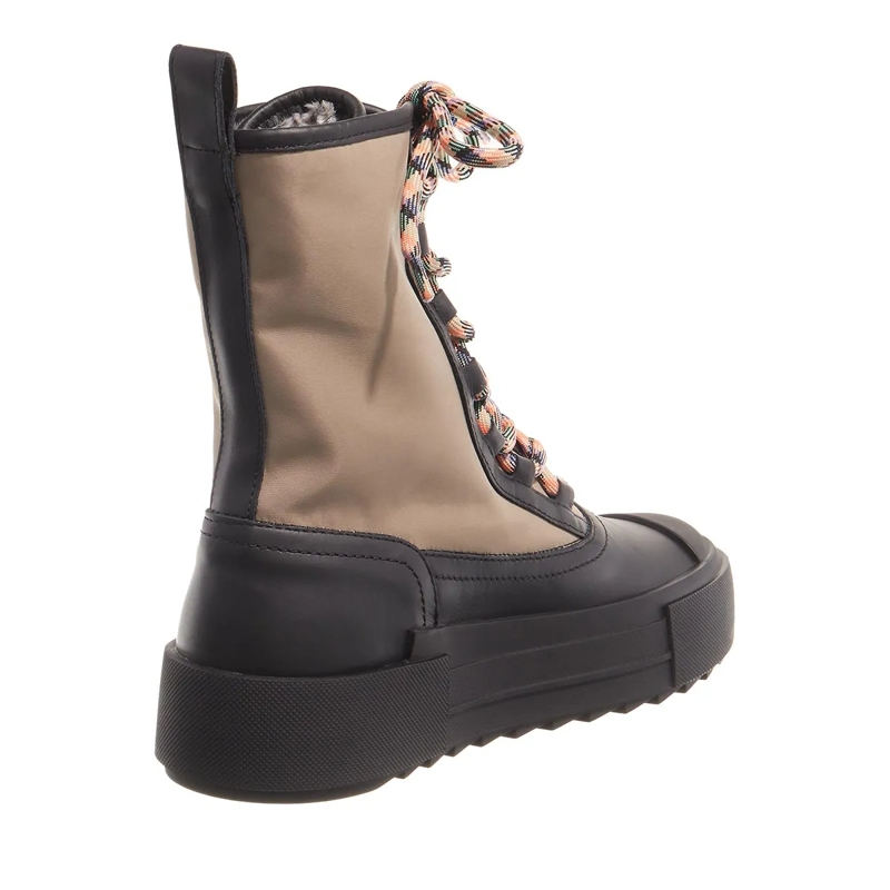 Philippe Model Stiefel Paris Haute High Woman Textile Fur_Boue Noir(Image 3)