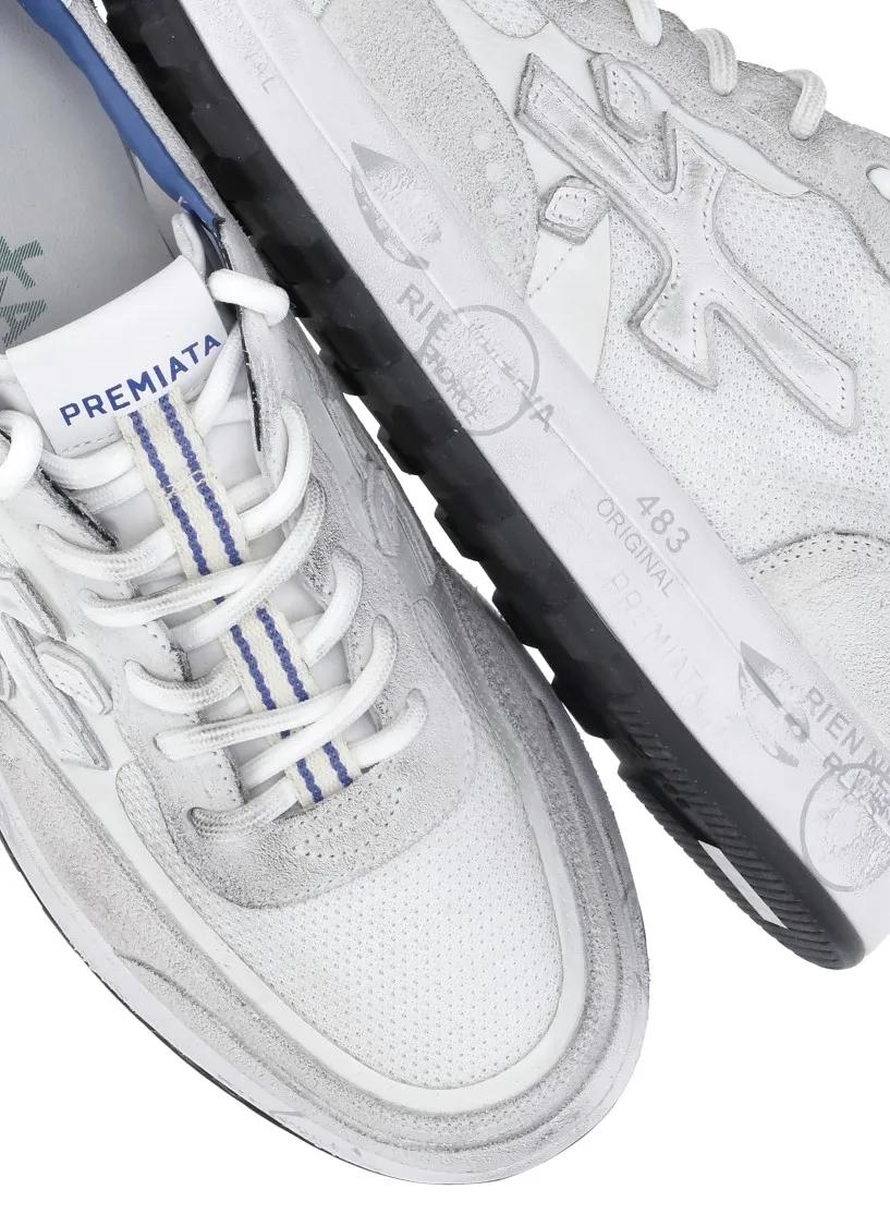 Thumbnail - Premiata Low-Top Sneaker - White Leather And Fabric Sneakers - Gr. 43 (EU) - in Weiß - für Damen