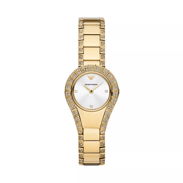 White and deals gold armani watch