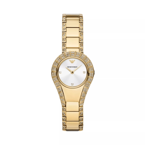 Emporio Armani Two-Hand Stainless Steel Watch Gold-Tone Quarz-Uhr