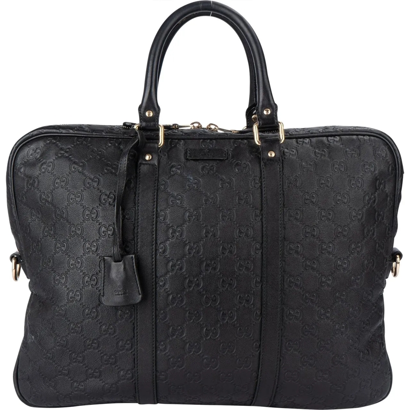 Gucci Schultertasche Gucci GG Leather Monogram Business Handbag mehrfarbig