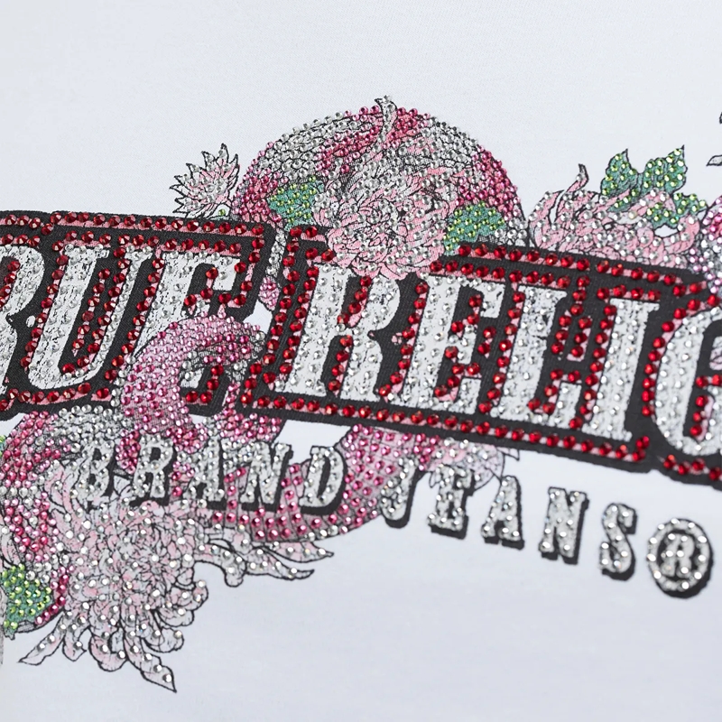 True Religion T-Shirt - Verkürzte Passform- Figurbetont- Nauchfrei- Z weiss(Image 5)