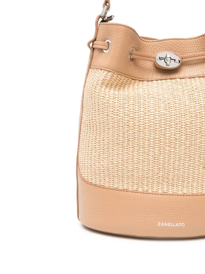 Zanellato Bucket bags Small Mondà Vimini Bag in beige