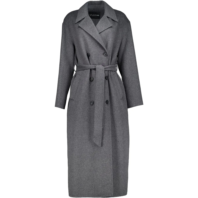 STUDIO AR Trenchcoat Studio Ar Mae  Donkergrijs 01tl256047.01 grau