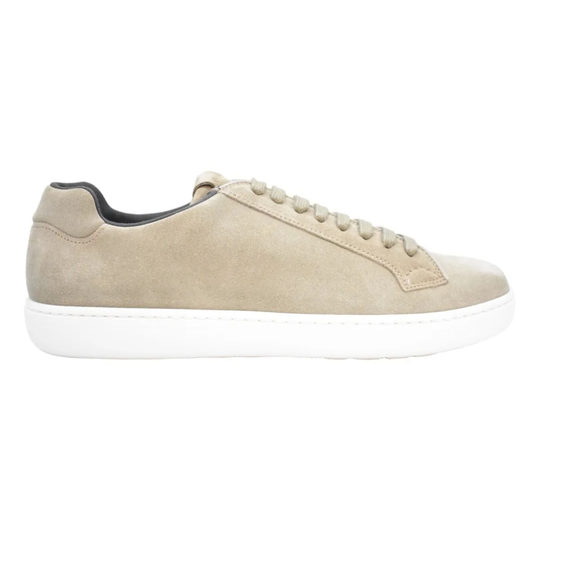 Church's Low-Top-Sneaker Beige Suede Low-Top Lace-Up Stone Shoes Neutrals