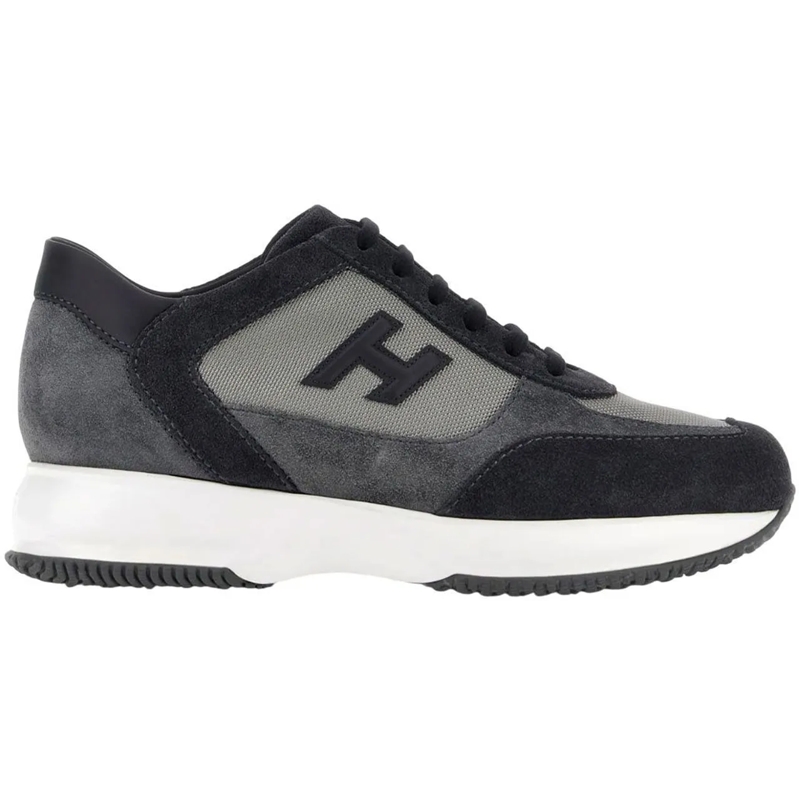 Hogan Slides Flat Shoes Blu Grigio blau