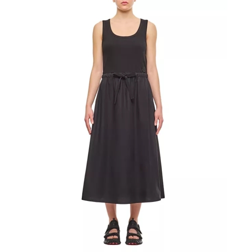 Moncler Cotton Midi Dress Black 