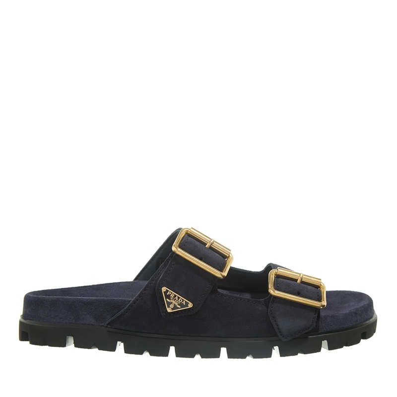 Prada Sandalen Sandali Scamosciato Bleu