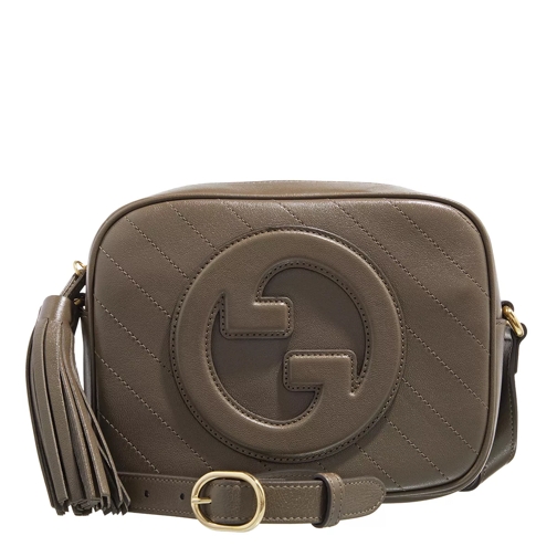 Gucci Small Gucci Blondie Quilted Crossbody Bag Leather Craclet Brown Kameraväska
