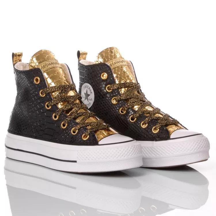 Thumbnail - Converse Low-Top Sneaker - Platform Black, Gold - Gr. 41 (EU) - in Schwarz - für Damen
