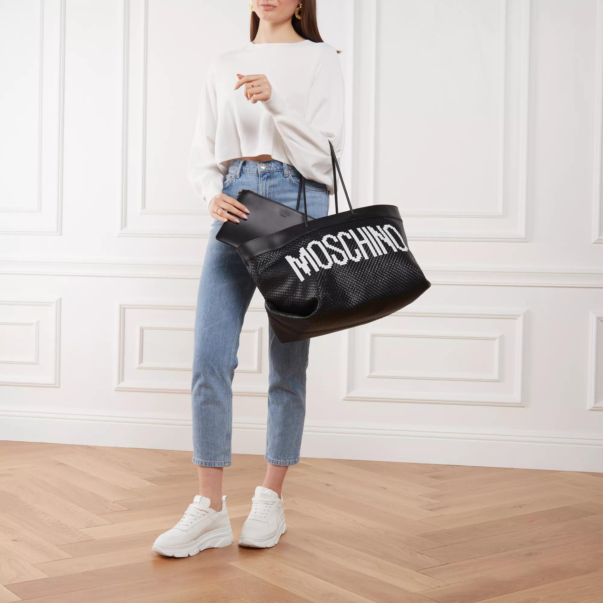 Moschino leather tote discount bag