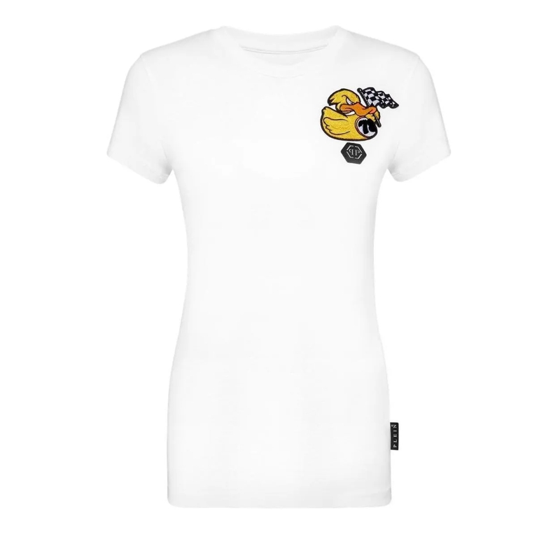 Philipp Plein T-Shirt T-Shirt Slim Fit Duck weiss