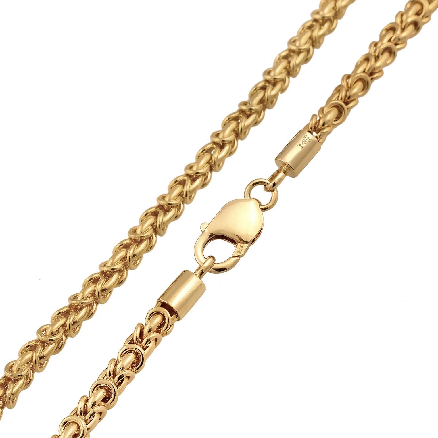 Thumbnail - Kuzzoi Halsketten - Halskette Massive Männer Königskette Oxidiert 925 - Gr. unisize - in Gold - für Damen