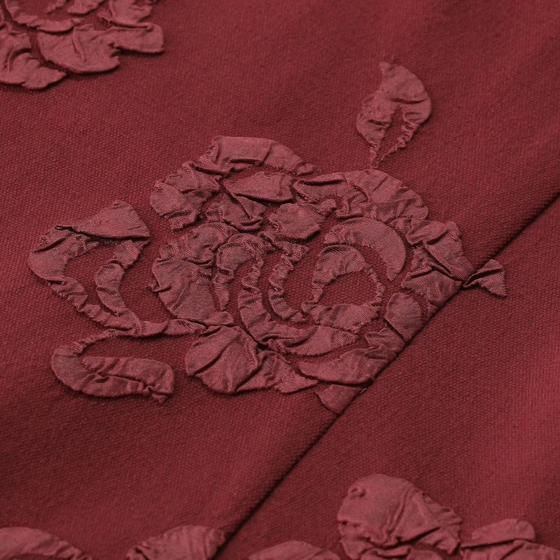 Rotate Maxikleid Midikleid mit Puffärmeln rot(Image 4)