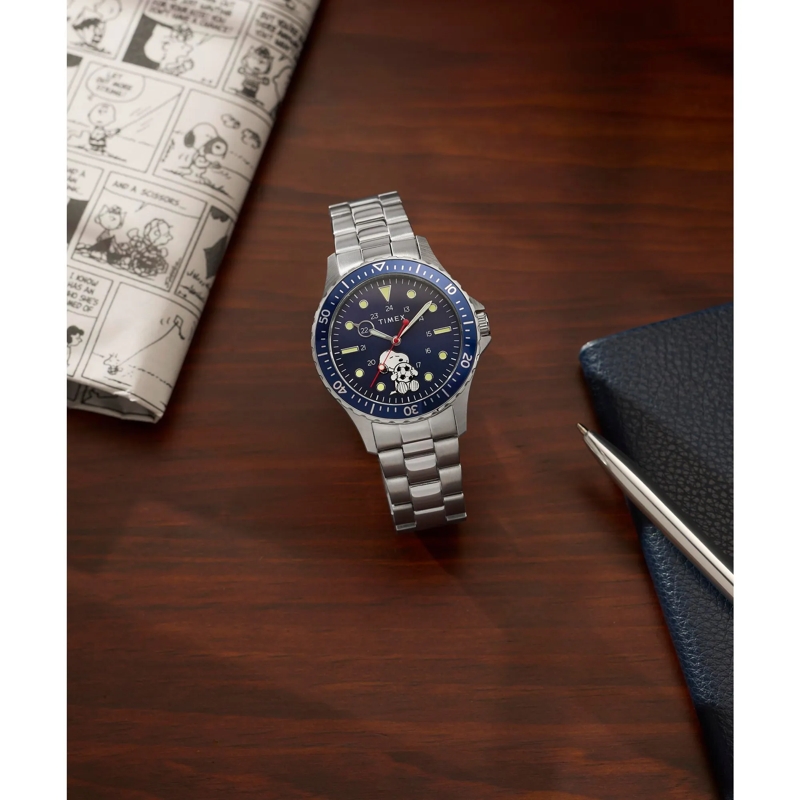 Timex Quarzuhr Quarz-Analoguhr Timex X Peanuts Navi Soccer silber(Image 7)